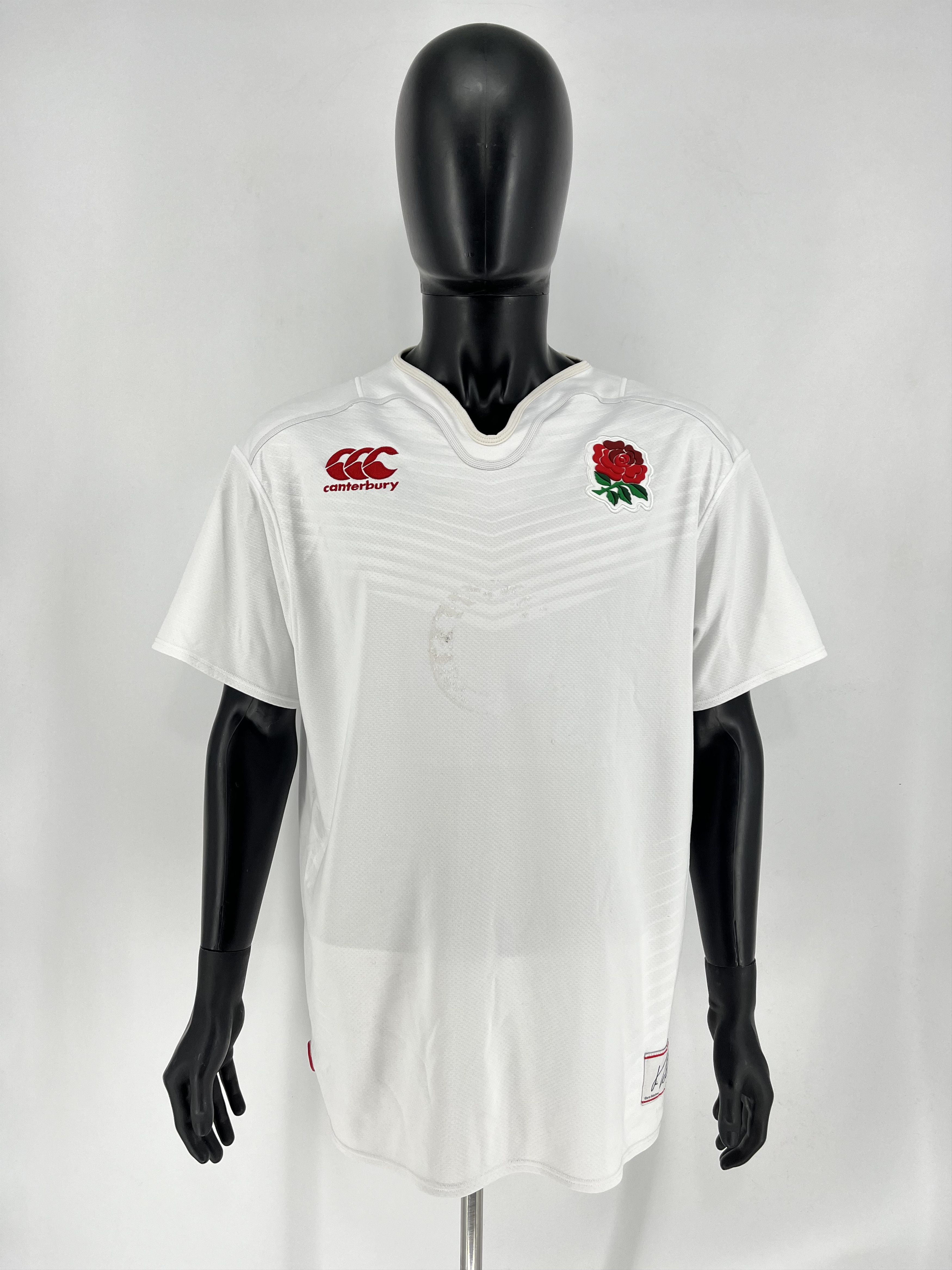 Canterbury of New Zealand Signed England Rugby Shirt Chris Robshaw Autograph Size US XXL / EU 58 / 5 - 2 Thumbnail
