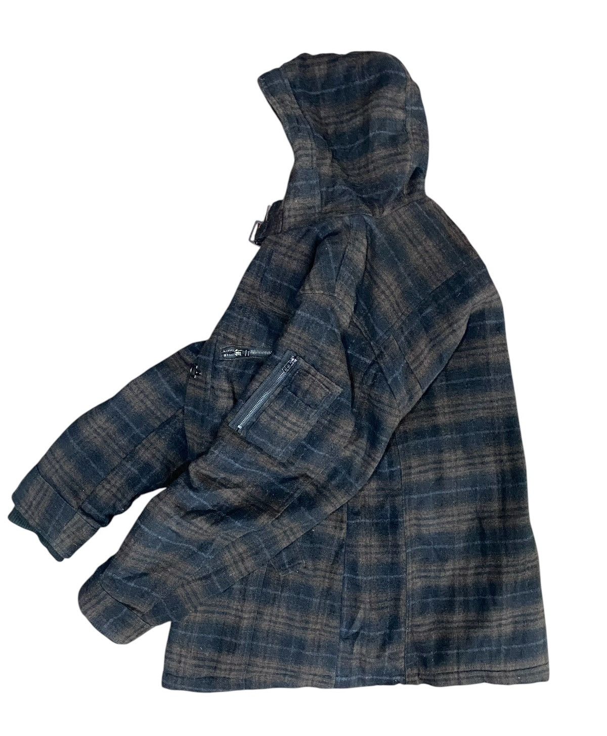 Japanese Brand Vintage CREATE BAREFOOT Plaid Wool Hoodie Jacket Size US XL / EU 56 / 4 - 5 Thumbnail