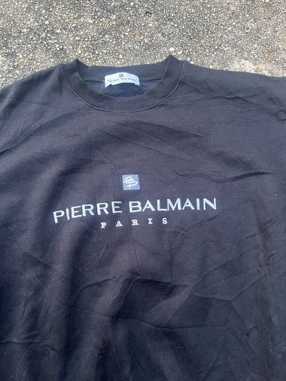 Pierre Balmain Pierre Balmain Spell Out Sweatshirt Size US L / EU 52-54 / 3 - 3 Thumbnail