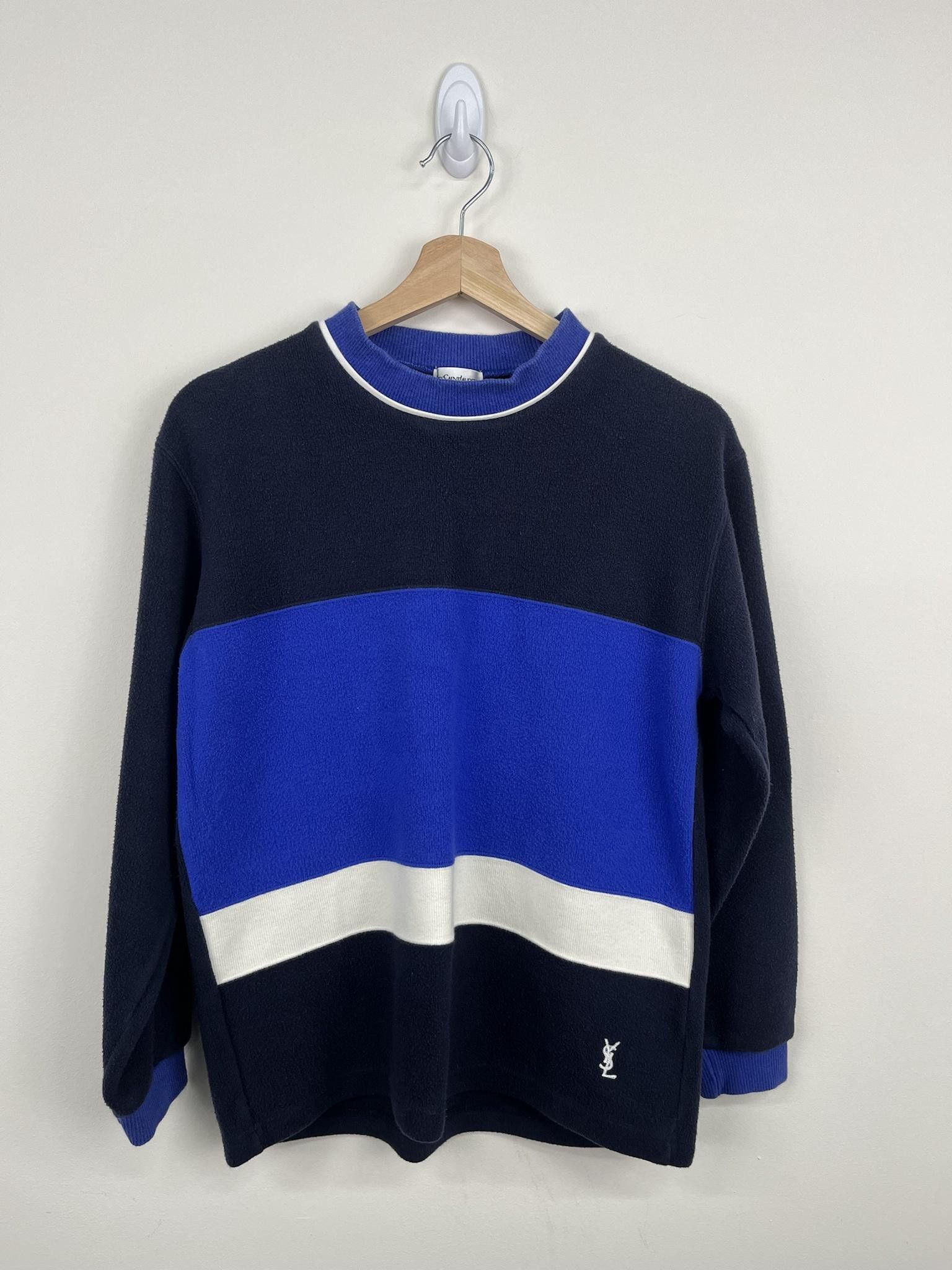 Saint Laurent Paris × Vintage × Yves Saint Laurent Vintage Yves Saint Laurent Mock Neck Striped Sweater Size US S / EU 44-46 / 1 - 1 Thumbnail