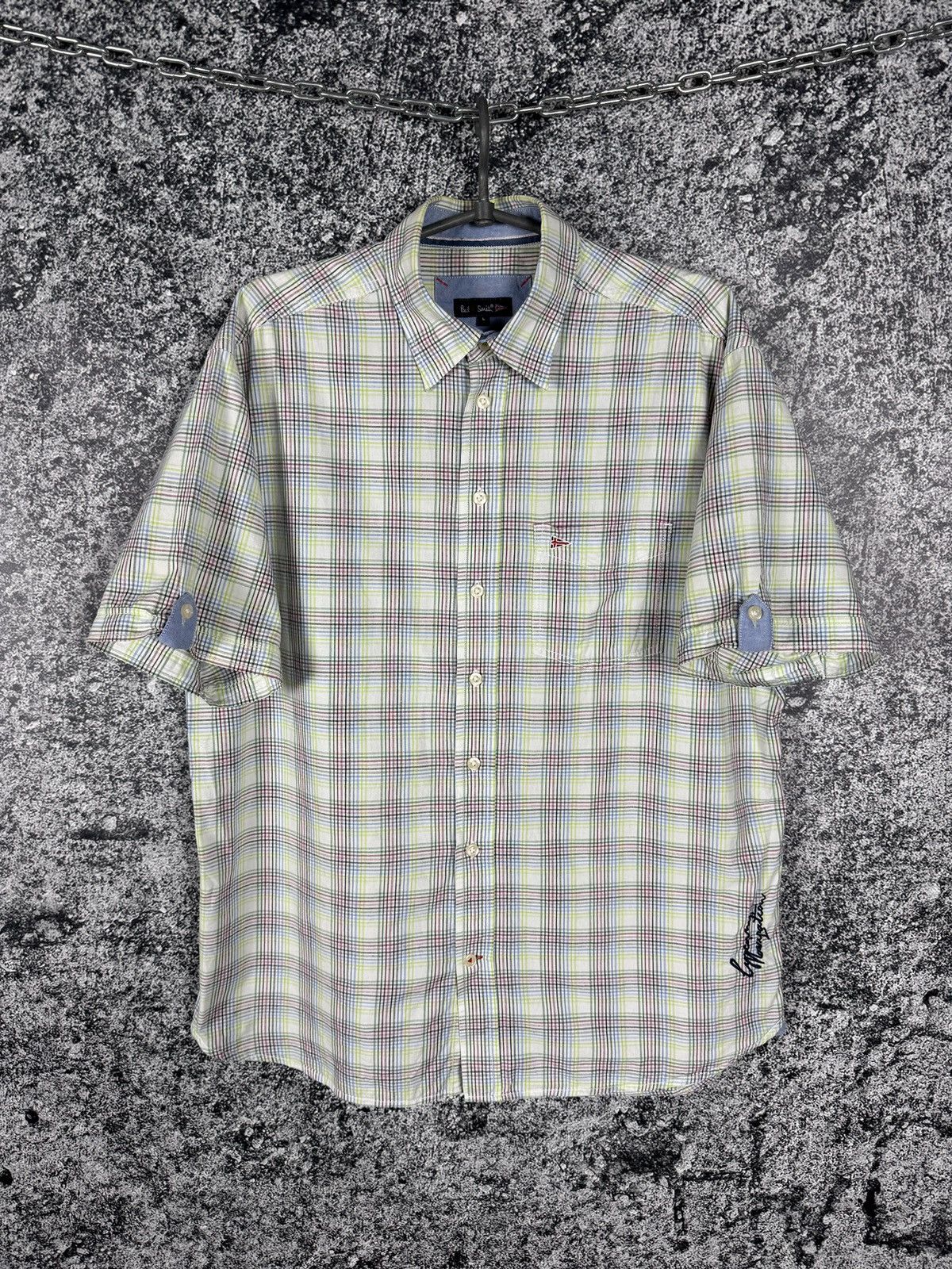 Paul Smith Men’s Paul Smith Short Sleeve Plaid Shirt Button Up Size L Size US L / EU 52-54 / 3 - 1 Thumbnail