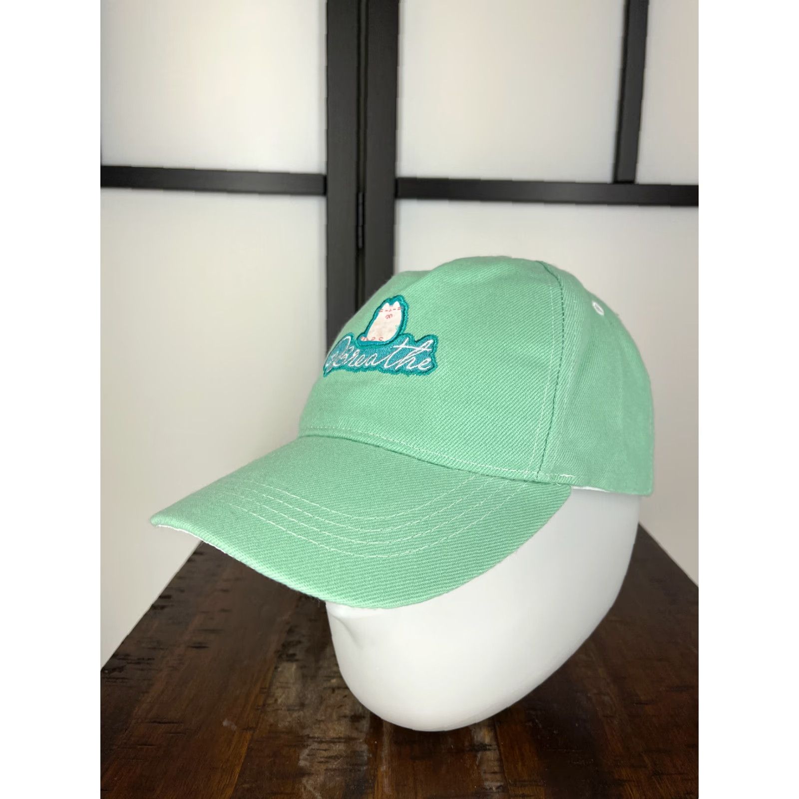 Vintage Pusheen Hat Cap Strap Back Womens One Size Mint Green 100% Polyester Size ONE SIZE - 4 Thumbnail