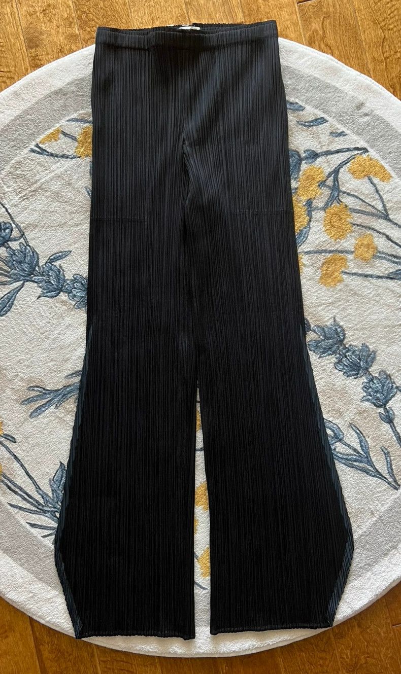 Issey Miyake Issey Miyake size:2 Blue pleated irregular-shaped pants Size 22" - 3 Thumbnail