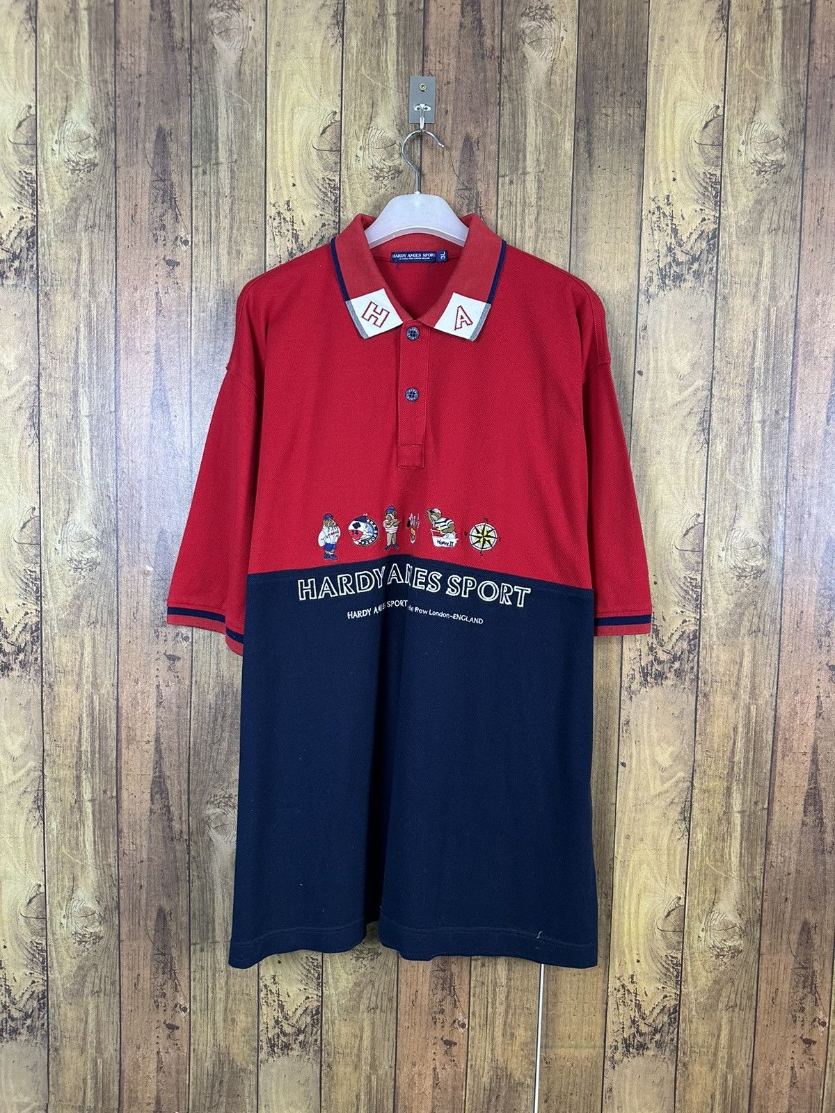 HARDY AMIES ポロシャツ ホワイト　LL HARDY AMIES ポロシャツ ホワイト LL HARDY AMIES ポロシャツ