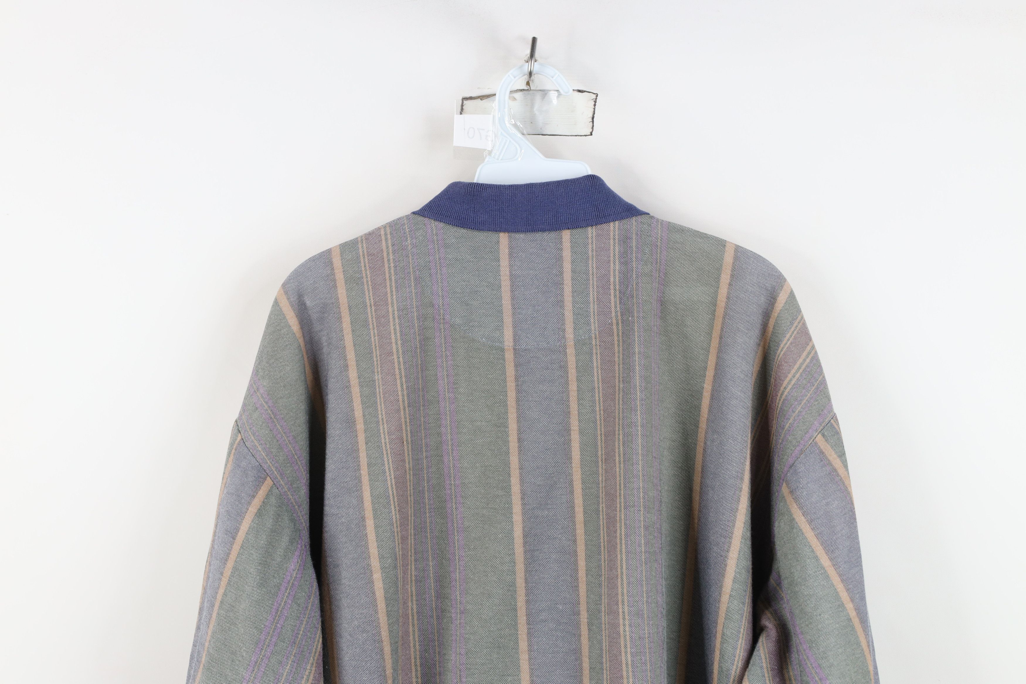 Vintage Vintage 90s Streetwear Striped Baggy Fit Golf Polo Shirt Size US XL / EU 56 / 4 - 12 Thumbnail