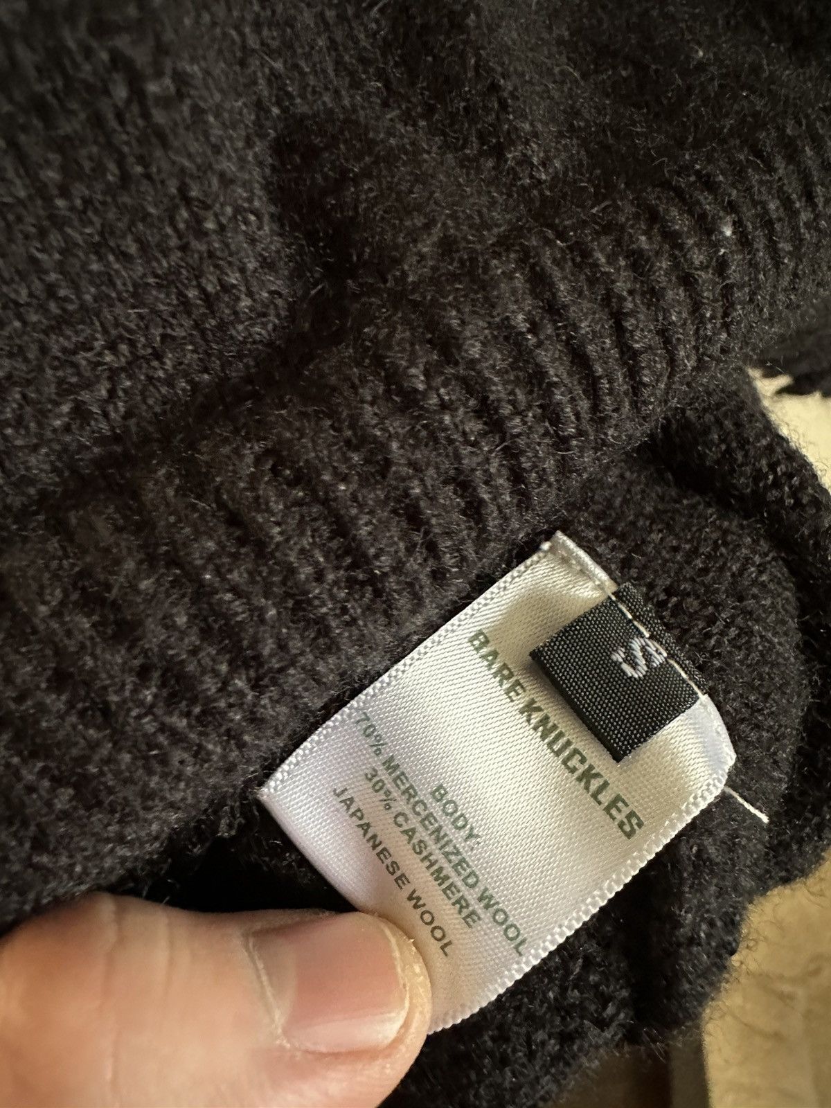 Bare Knuckles Black Cropped Cashmere Wool Sweater Size US S / EU 44-46 / 1 - 4 Thumbnail