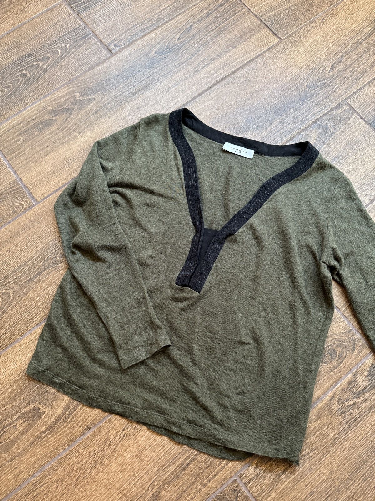 Sandro Women’s Sandro Top Blouse Long Sleeve Shirt size 1 Size XXS / US 00 / IT 34 - 4 Thumbnail