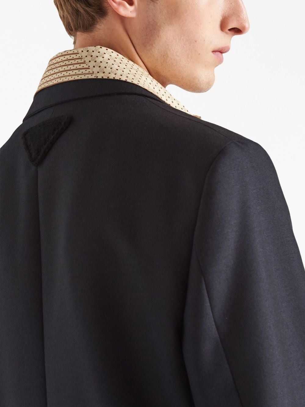 Prada o1bcso1str1025 Panama Mohair Coat in Navy Size US L / EU 52-54 / 3 - 5 Thumbnail