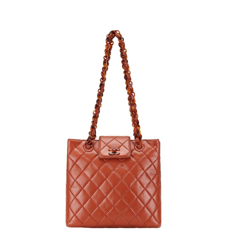 Chanel Chanel Coco Mark Matelasse Lambskin Shoulder Bag Leather Shoulder Bag DUTY FREE for USA