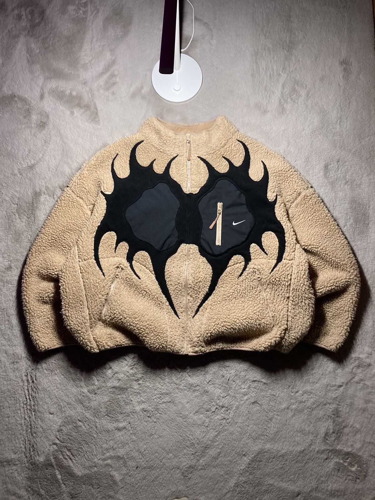 Nike × Vintage ⛩️Nike jacket sweatshirt custom sherpa fleece vintage y2k⛩️eye Size US L / EU 52-54 / 3 - 2 Thumbnail