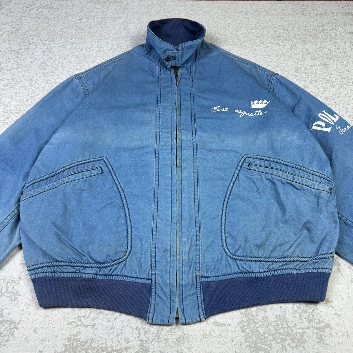 BIGI × Japanese Brand Vintage Faded Just Bigi Zip Up Jacket Size US M / EU 48-50 / 2 - 4 Thumbnail