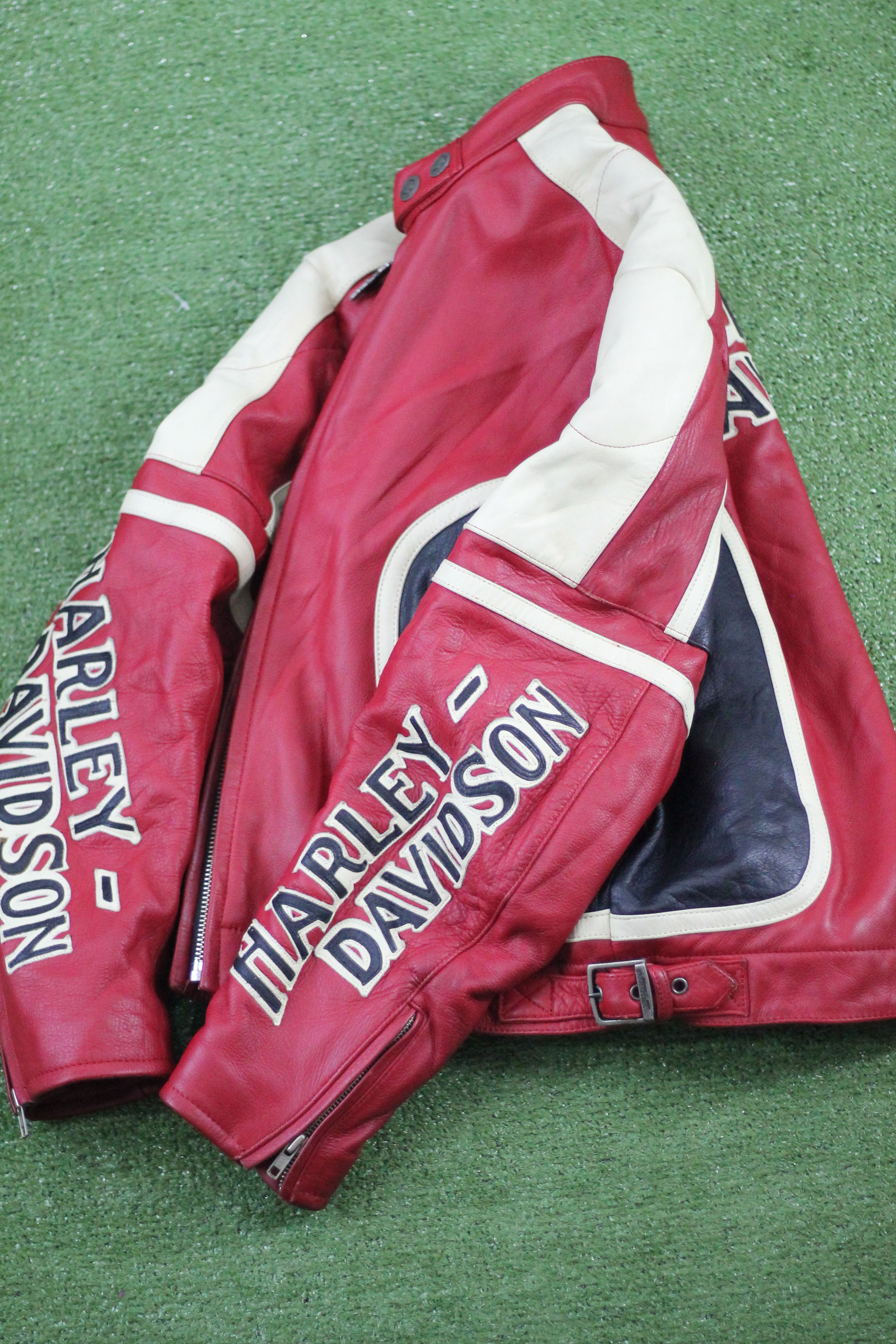 Harley Davidson × Vintage RARE! Vintage HARLEY DAVIDSON Leather Jacket. Size US L / EU 52-54 / 3 - 24 Thumbnail