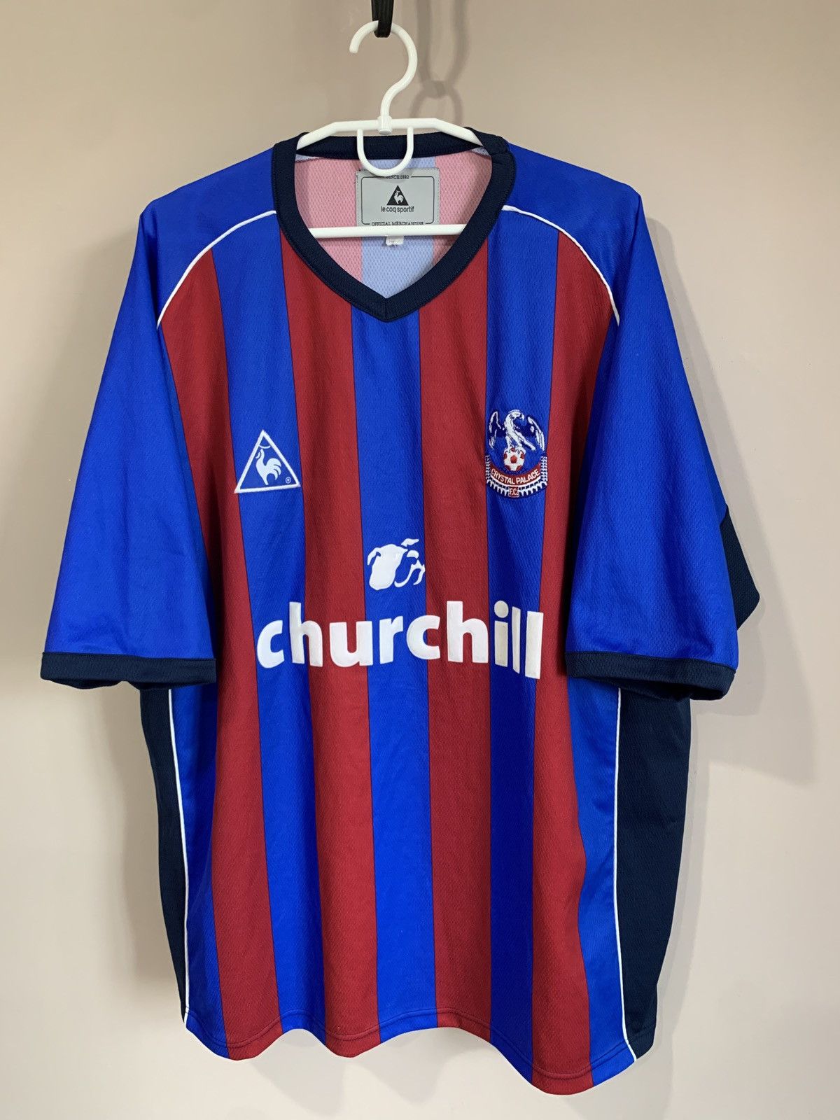 Le Coq Sportif Crystal Palace Home Football Shirt Vintage Le Coq Sportif Size US XXL / EU 58 / 5 - 1 Thumbnail