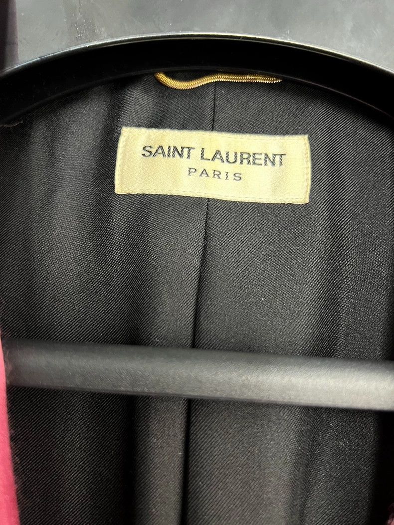 Saint Laurent Paris Saint Laurent Paris Pink satin sword collar wool smoking s Size XXS / US 00 / IT 34 - 3 Thumbnail