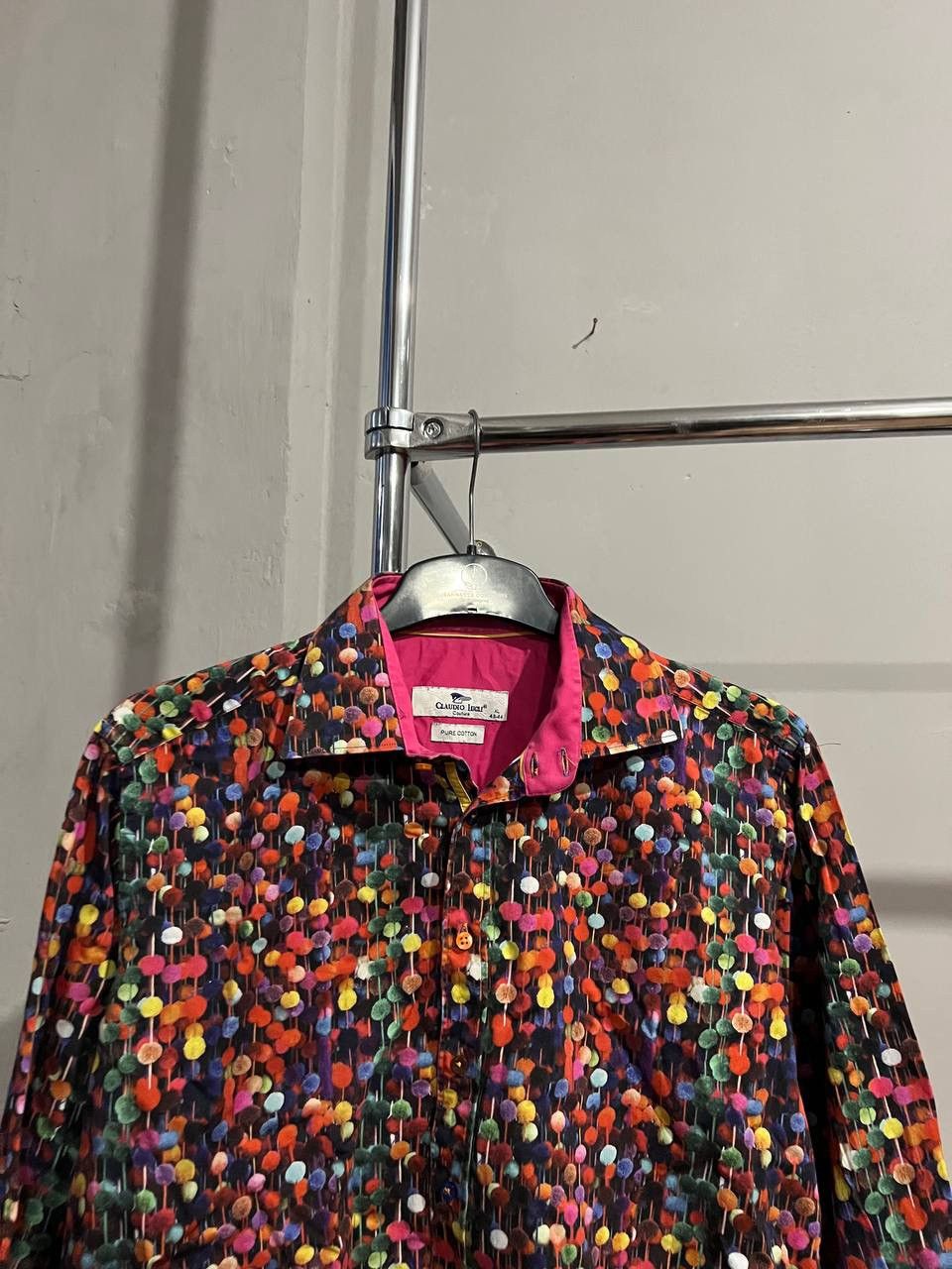 Other CLAUDIO LUGLI COUTURE ITALY ABSTRACT MENS BUTTON SHIRT SZ XL Size US XL / EU 56 / 4 - 5 Thumbnail