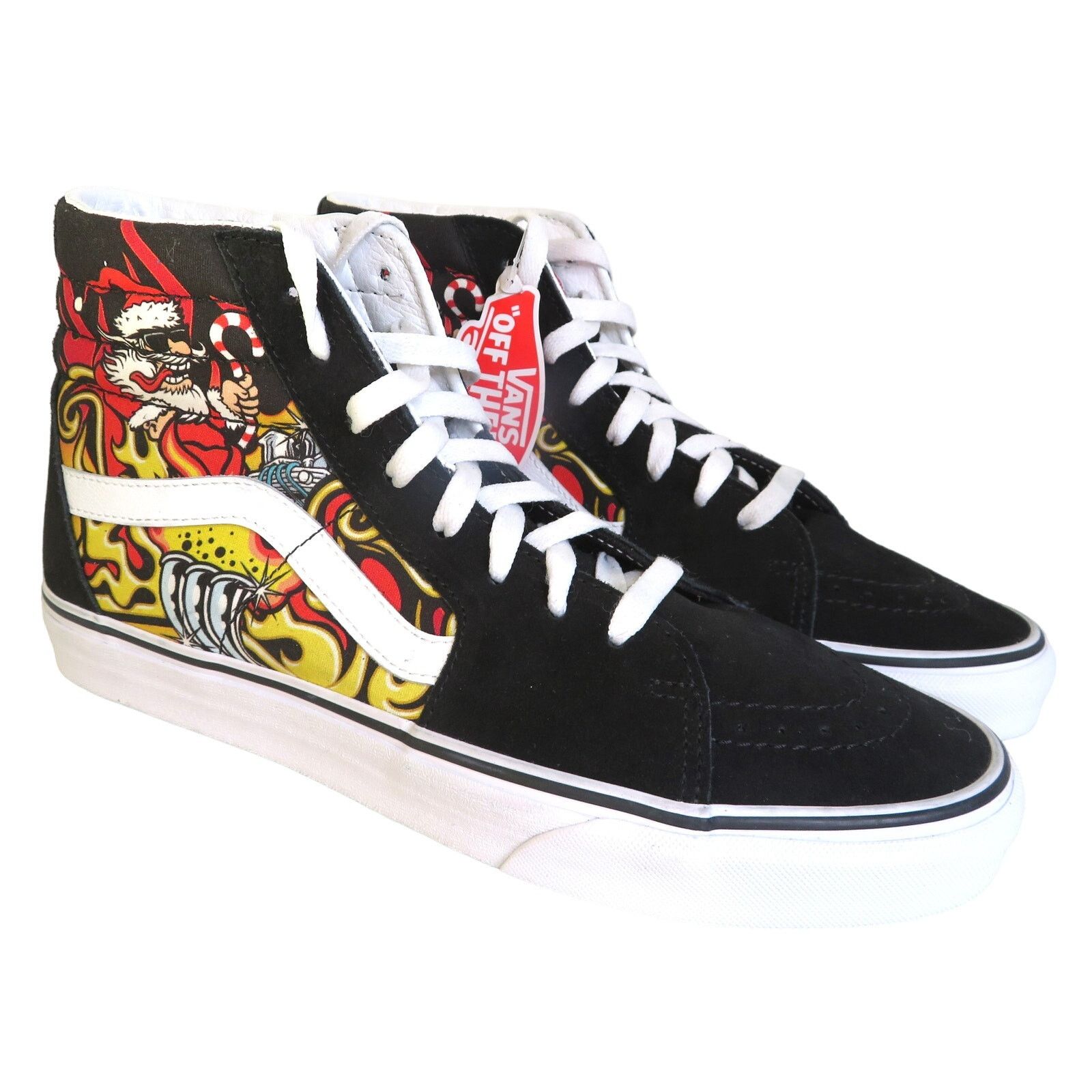 Vans New VANS Santa Flame SK8 SkateBoard Hi-Top Sneakers Size US 10 / EU 43 - 1 Thumbnail