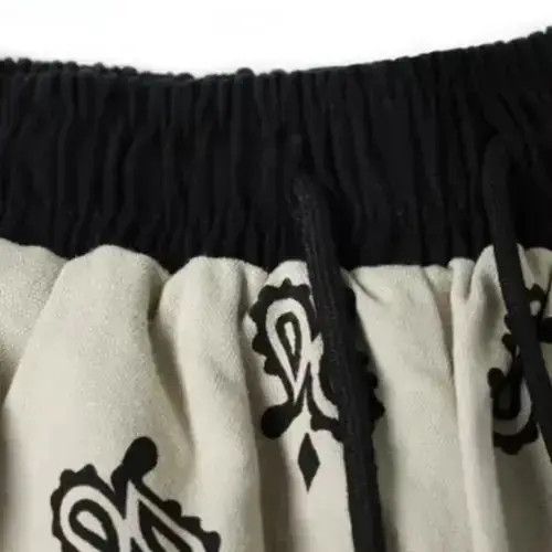 Japanese Brand 21SS Tokyo Union Beige Bandana Paisley Jersey Shorts Size US 32 / EU 48 - 4 Thumbnail