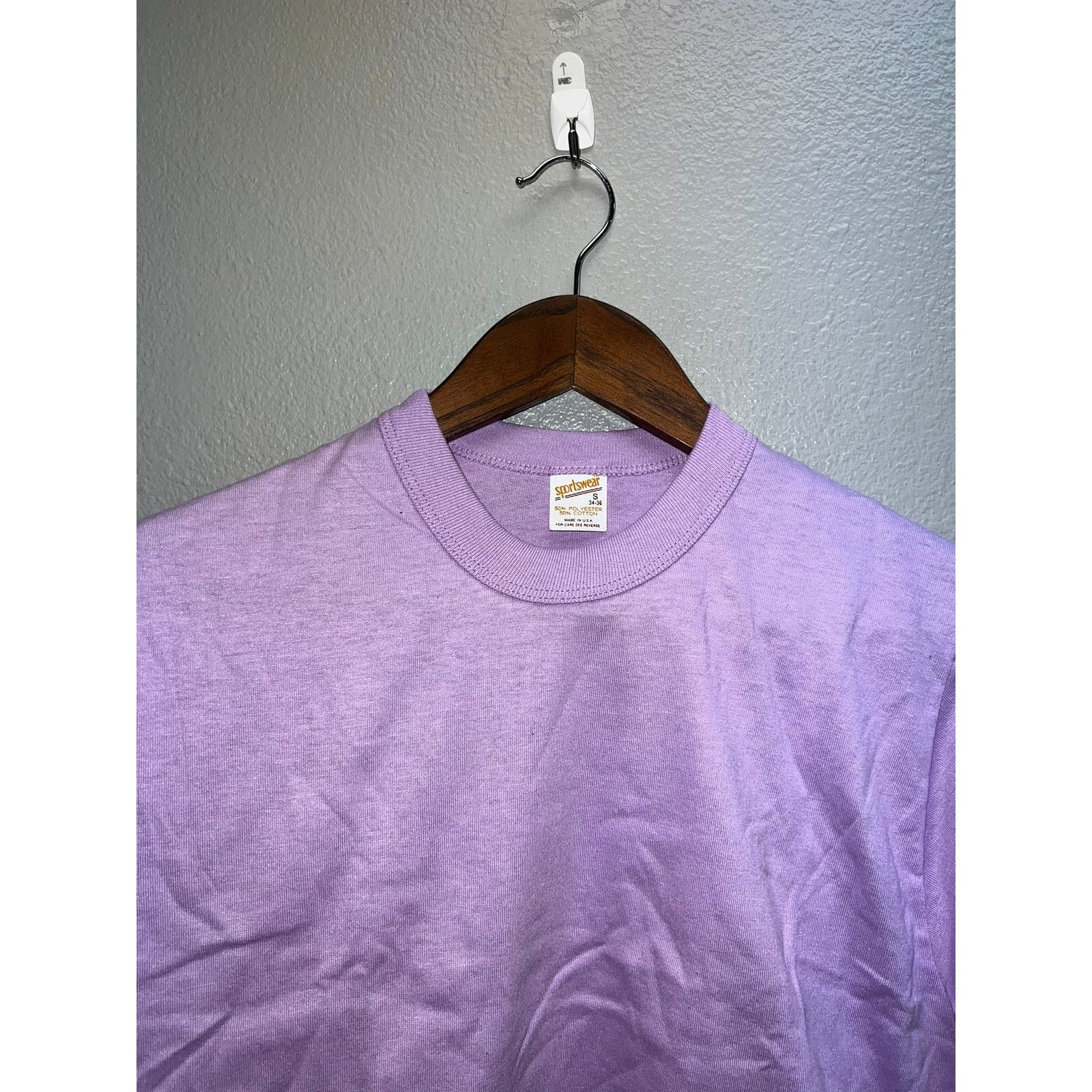 Other 80s Vintage Women's Sportswear Purple Crop Top Shirt Small Size S / US 4 / IT 40 - 3 Thumbnail