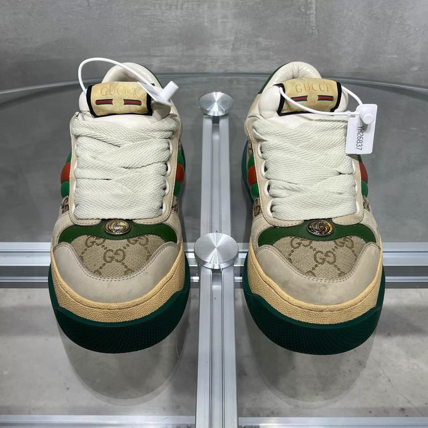 Gucci Gucci Platform Distressed Sneaker Beige Size 36.5 Size US 6 / IT 36 - 1 Thumbnail