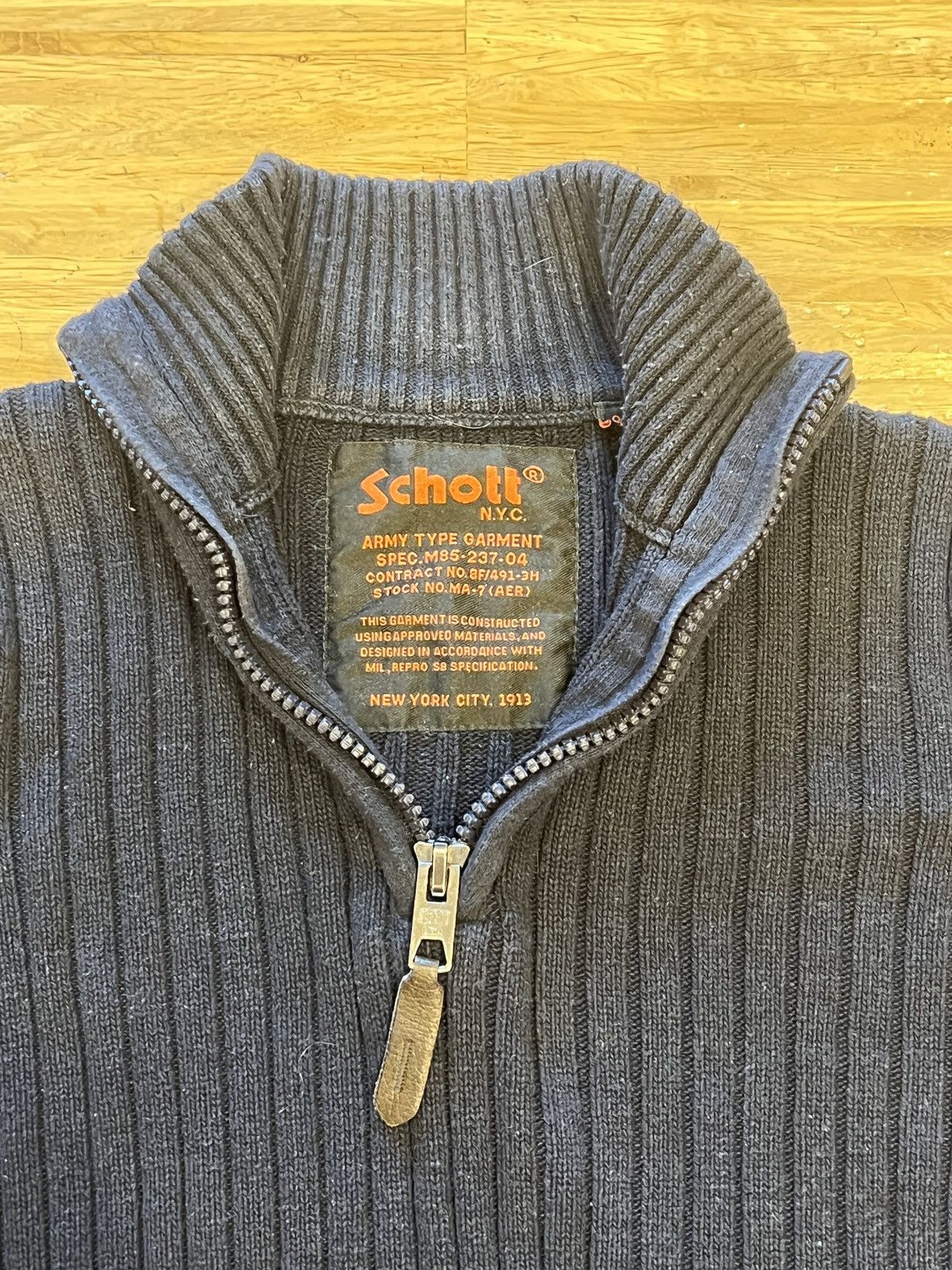 Schott Schott quarter zip knit Size US S / EU 44-46 / 1 - 5 Thumbnail