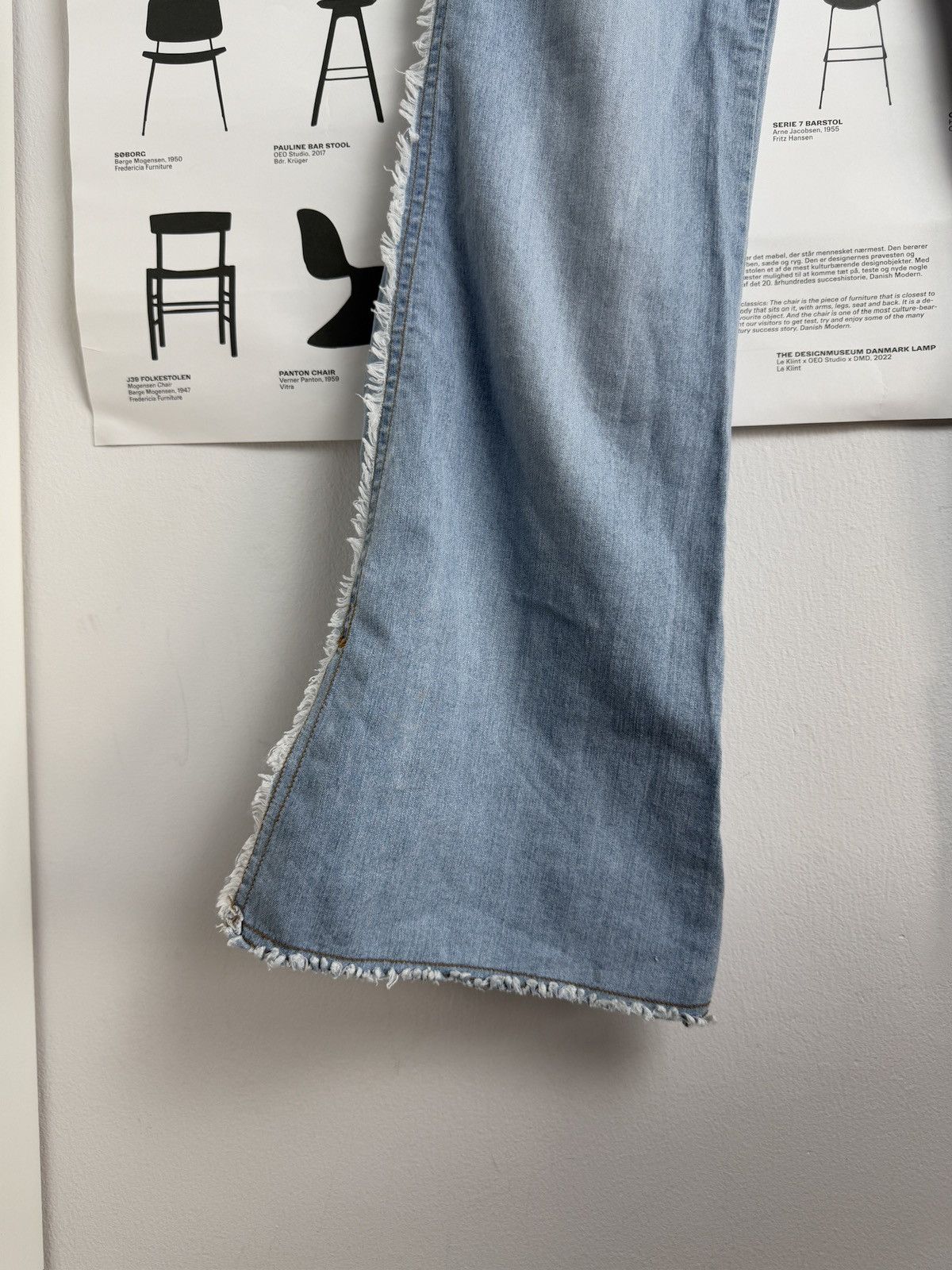 Vintage Vintage 90s bell bottom wide leg denim jeans pants hippie y2k Size 30" / US 8 / IT 44 - 4 Thumbnail