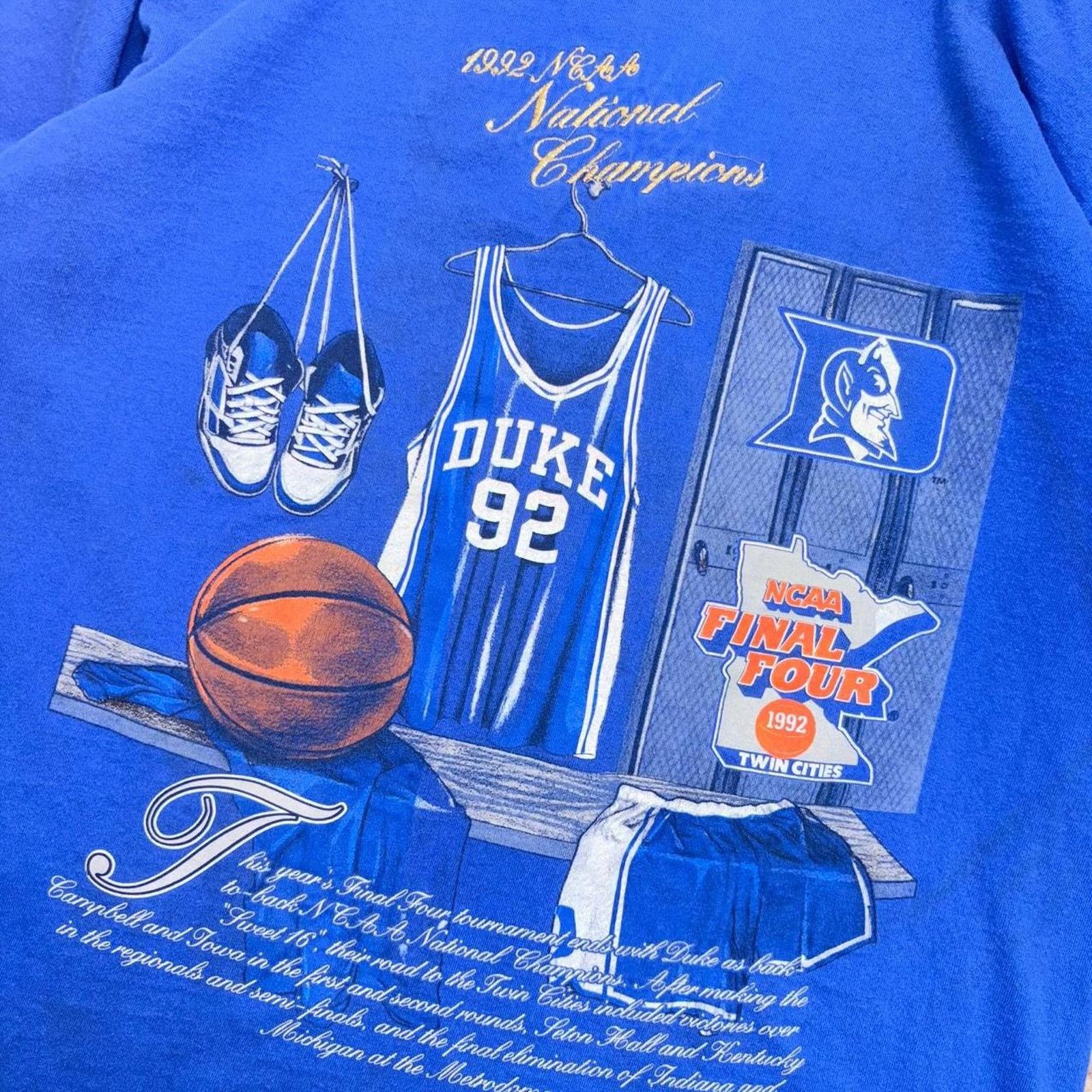 & Other Stories Blue 90’s Duke University 1992 NCAA National Champions Tee Size US L / EU 52-54 / 3 - 2 Thumbnail