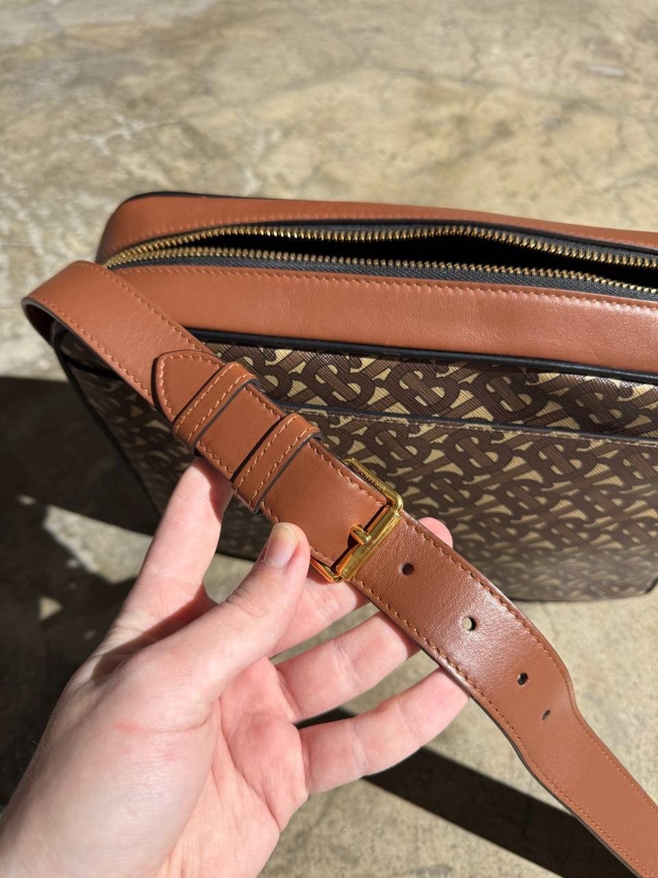 Burberry Burberry Pre-Owned 2010s TB Monogram Print Crossbody Bag Size ONE SIZE - 3 Thumbnail