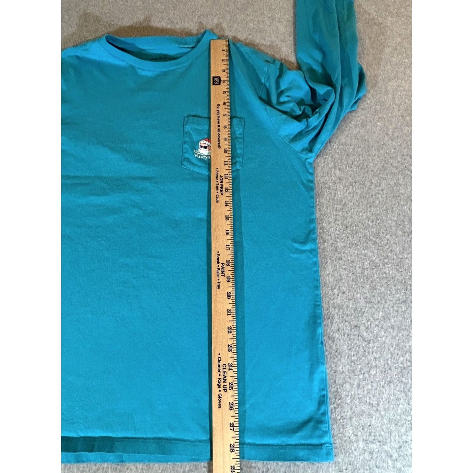Vineyard Vines Vineyard Vines Shirt Mens Large Teal Long Sleeve Graphic Pocket Santa Whale Christmas Ski Holiday Winter Crew Neck Size US L / EU 52-54 / 3 - 6 Thumbnail