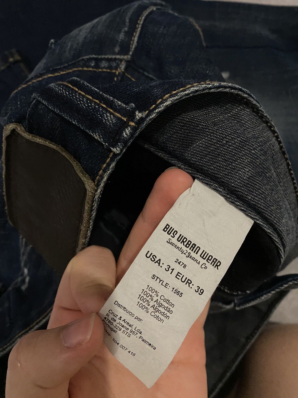 Japanese Brand RARE Destroyed Number Nine Slim Jean / Cosmic Indigo Size US 31 - 11 Thumbnail