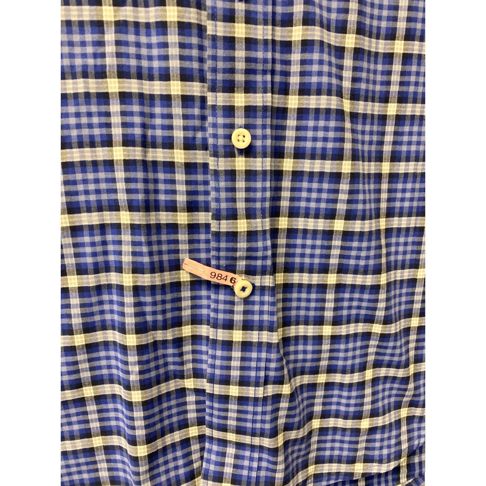 Izod VINTAGE Izod Shirt Mens Large Blue Plaid Oxford Cotton Spandex Casual Business Shirt Mens L Size US L / EU 52-54 / 3 - 6 Thumbnail