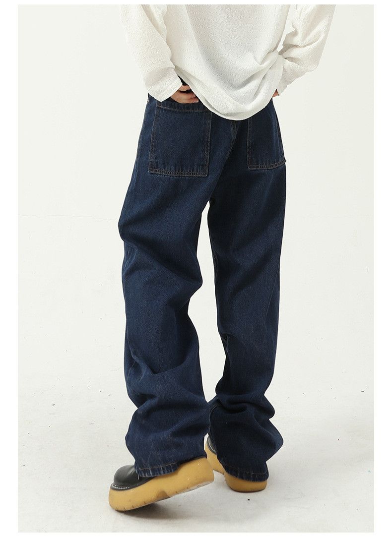 Japanese Brand × Jean Dark blue mid-rise slim straight jeans Size US 32 / EU 48 - 4 Thumbnail