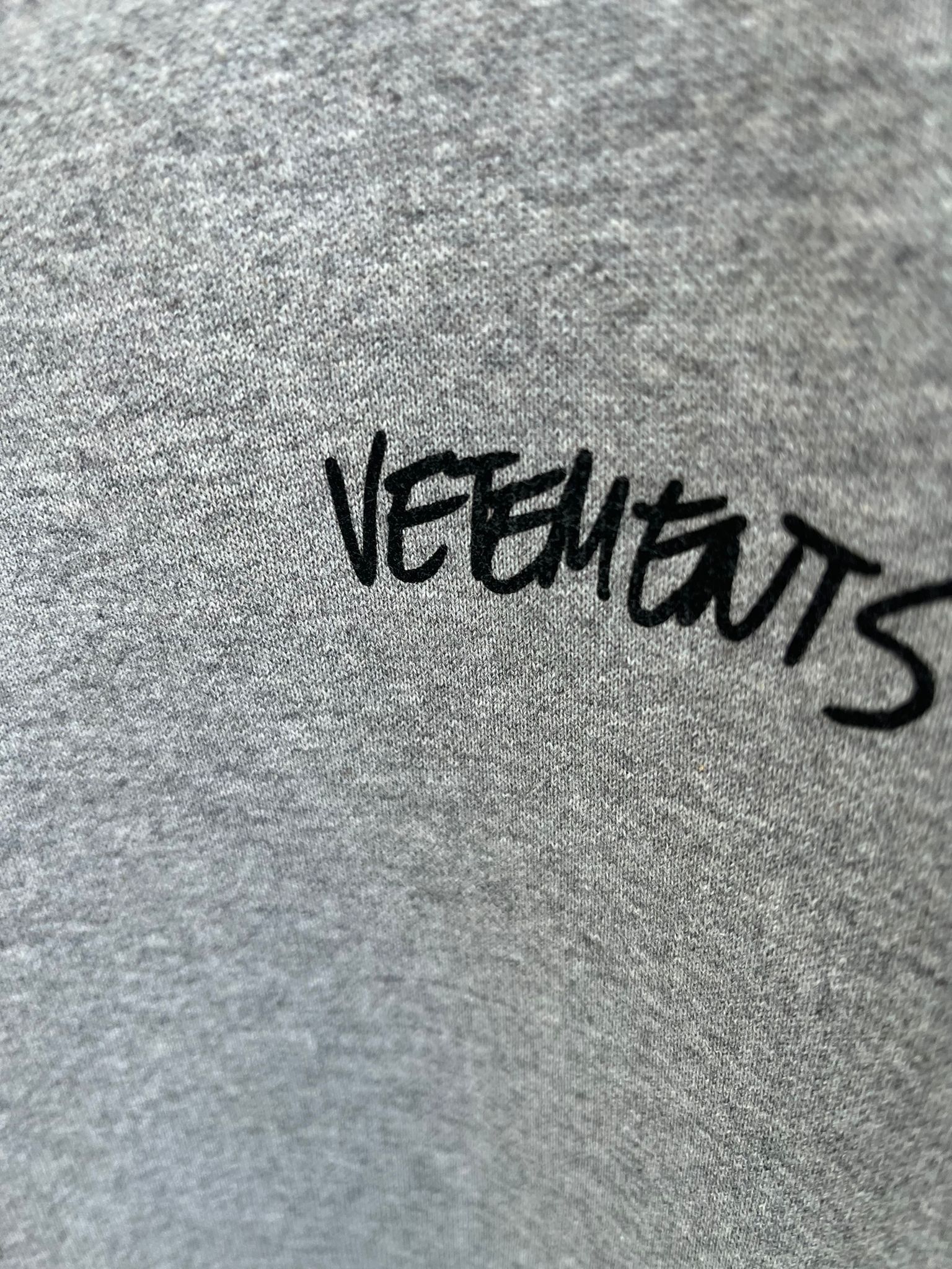 Vetements Written Logo Hoodie in Grey Size US XL / EU 56 / 4 - 6 Thumbnail