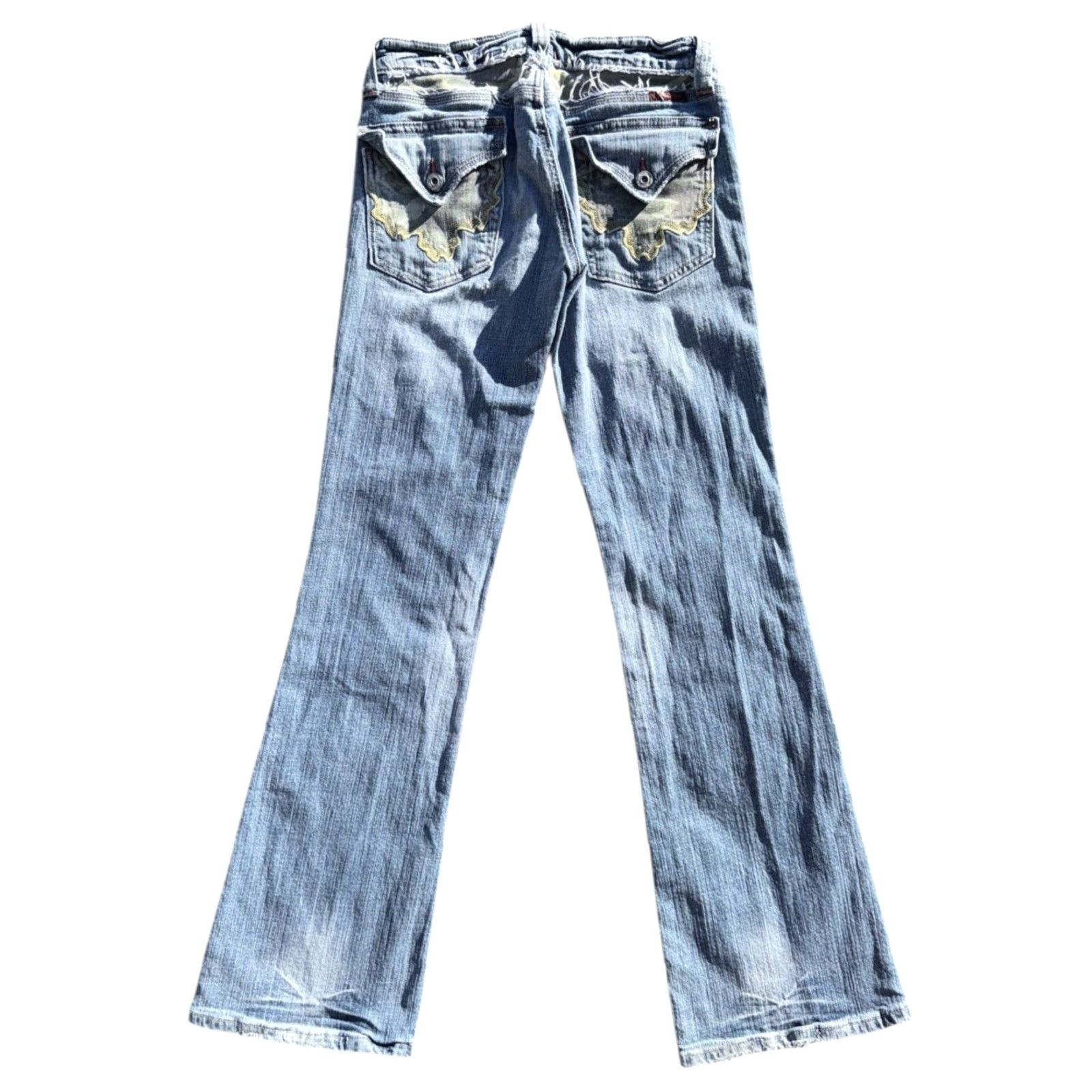 Miss Me VINTAGE Miss Me Jeans Women's Bootcut Flare Pockets Embroidered Size 28 Blue Size 28" / US 6 / IT 42 - 2 Thumbnail