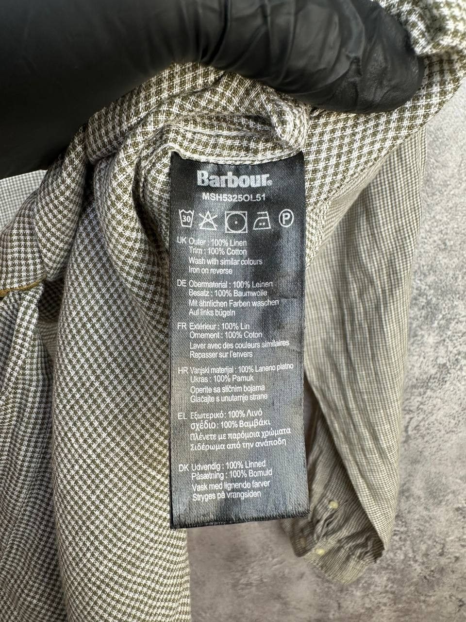 Barbour Barbour 100% Linen Tailored Fit Button-Down Shirt Check Size US XL / EU 56 / 4 - 13 Thumbnail