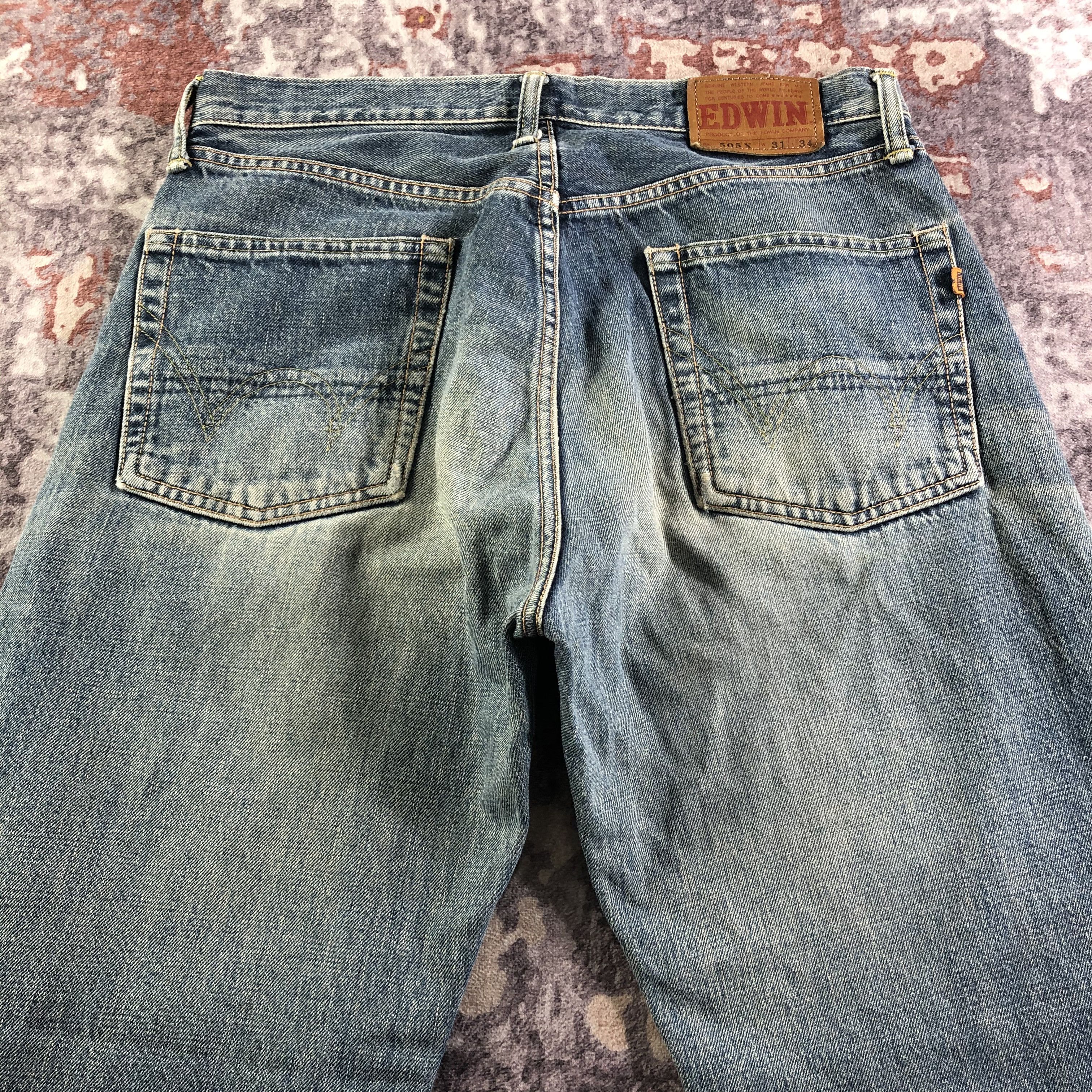Edwin 90s Vintage Edwin 505 Selvedge Jeans-JM3596 Size US 32 / EU 48 - 4 Thumbnail