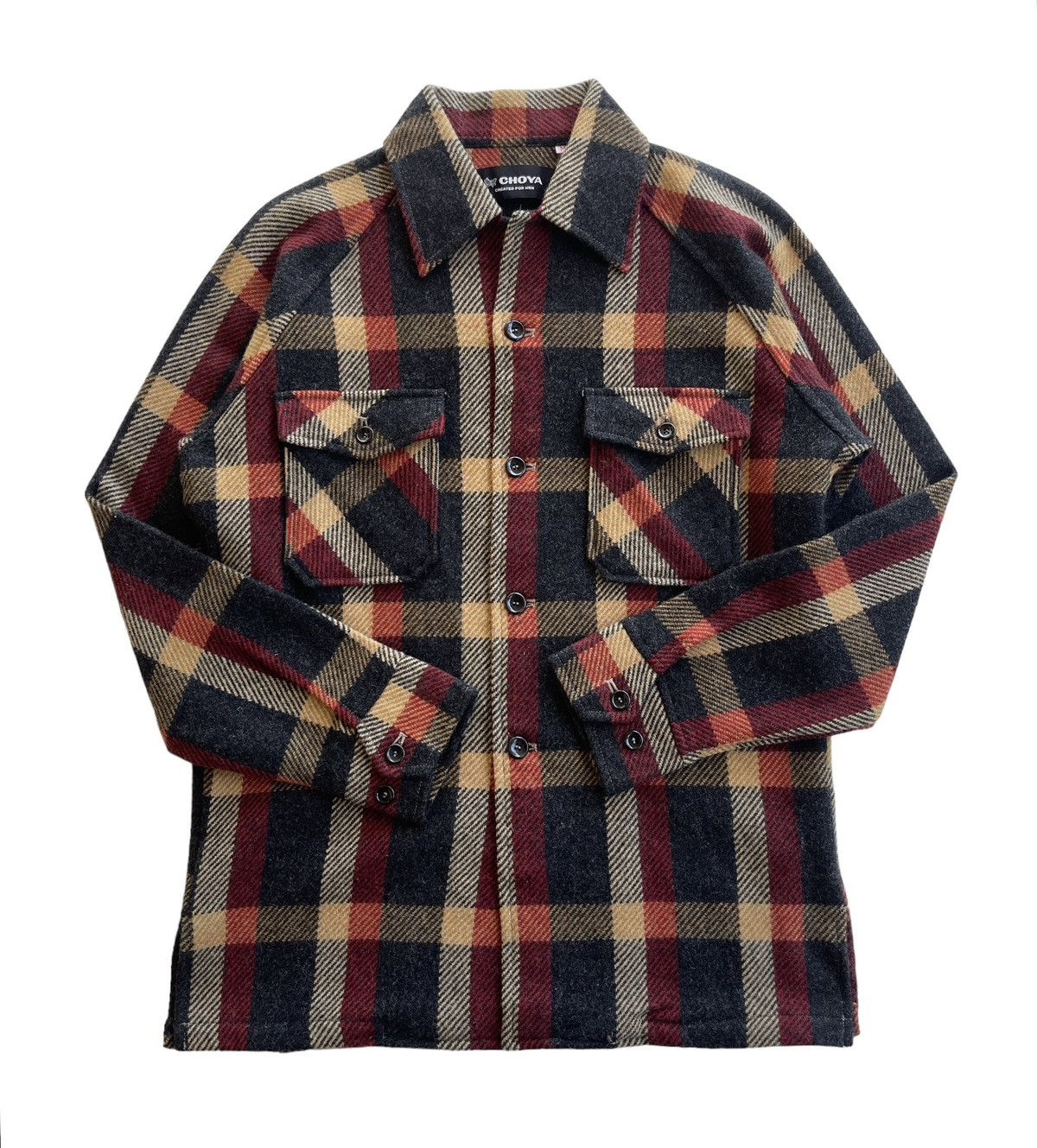 Flannel Vintage 90s Wool Checked Flannel Shirt Size US M / EU 48-50 / 2 - 1 Thumbnail