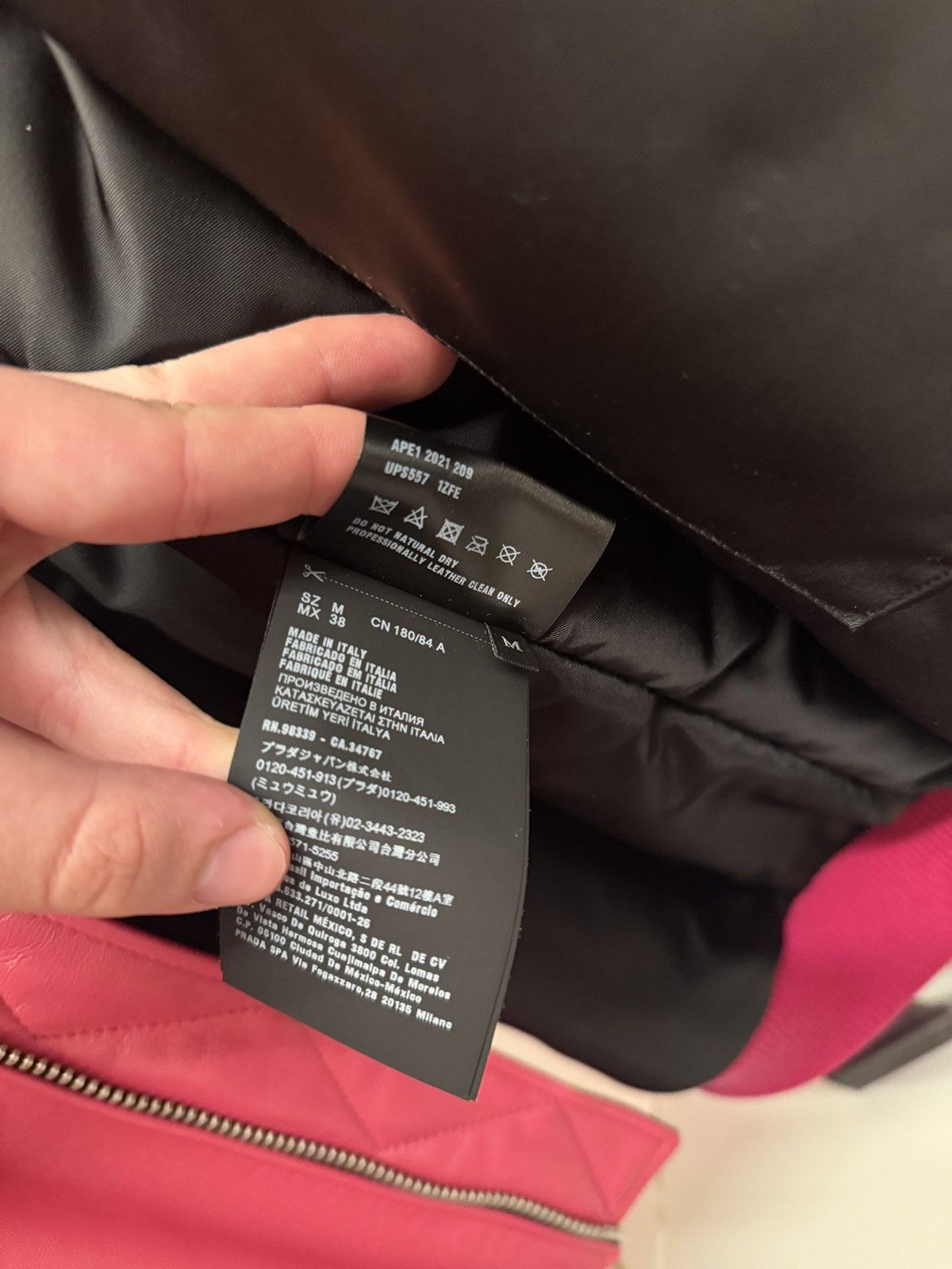 Prada Prada Nappa leather runway bomber Pink Size US M / EU 48-50 / 2 - 14 Thumbnail