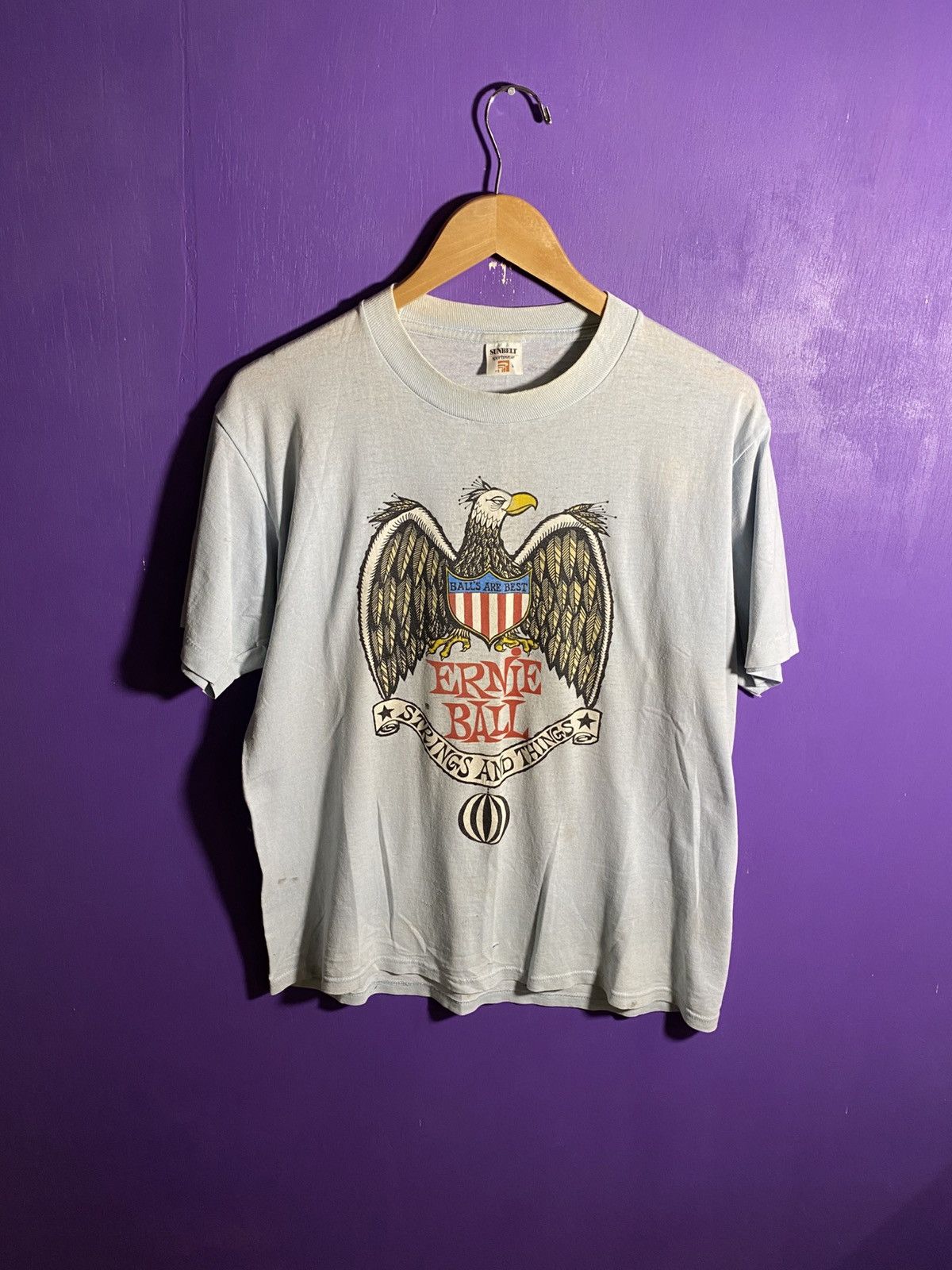 Band Tees Vintage 80s Ernie ball strings and things tour tee Size US L / EU 52-54 / 3 - 1 Thumbnail