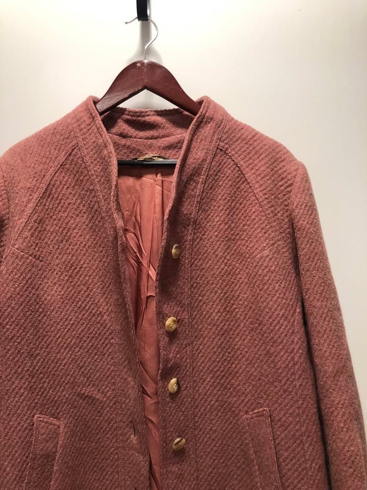 Other Dusty Rose Womens Vintage Wool & Mohair Pea Coat Size M / US 6-8 / IT 42-44 - 5 Thumbnail