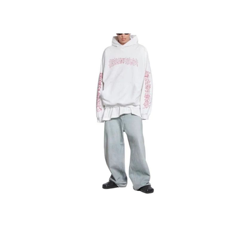 Balenciaga Balenciaga size 3 24 FW dragon flame metal hooded sweatshir Size US M / EU 48-50 / 2 - 2 Thumbnail