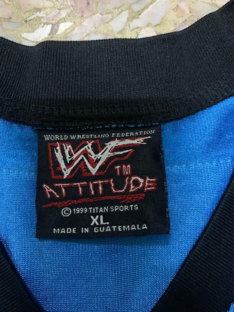 Vintage vintage Stone Cold Steve Austin 1999 WWF wrestling jersey Size US XL / EU 56 / 4 - 7 Thumbnail