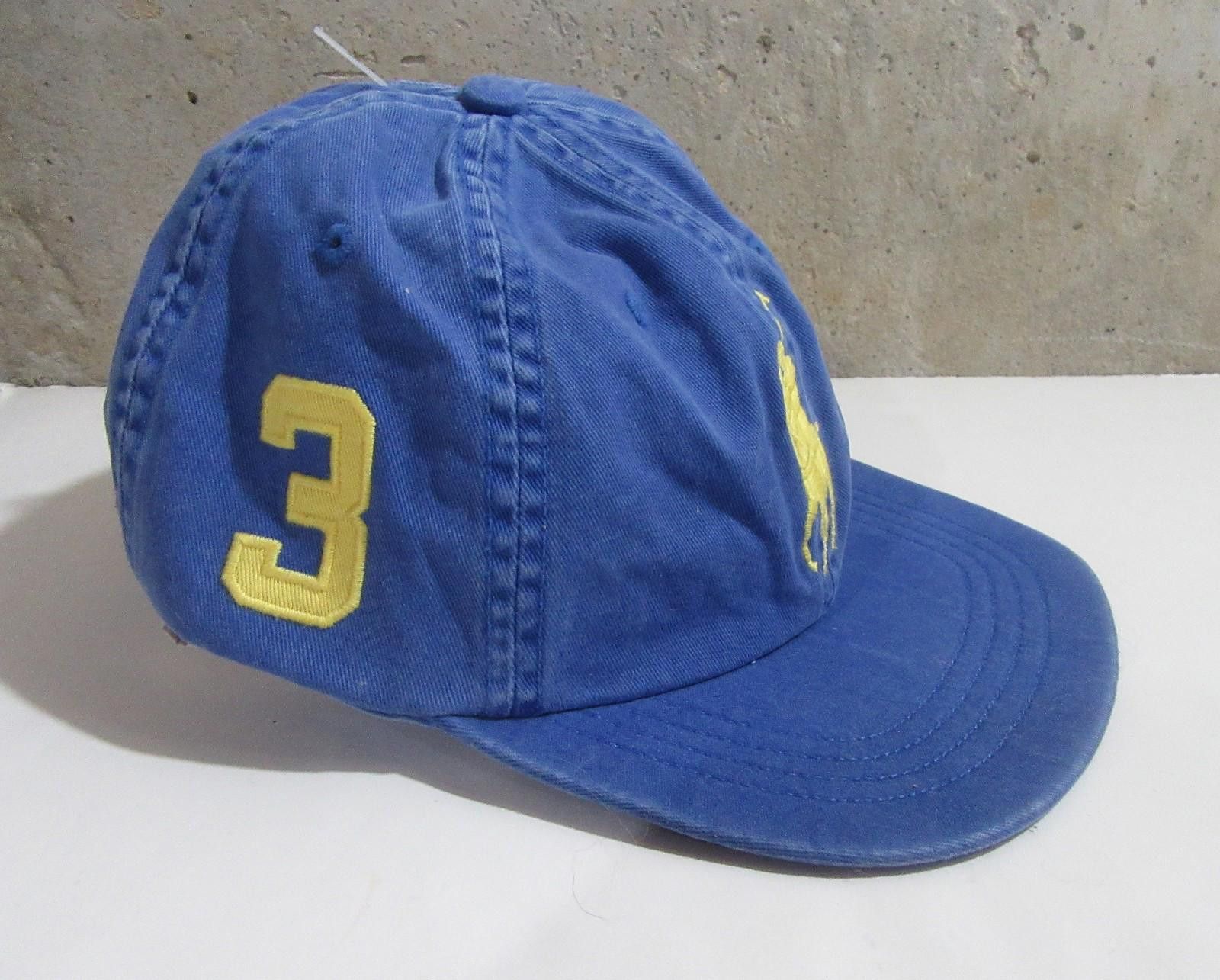 Polo Ralph Lauren Polo Ralph Lauren Mens Ball Cap Hat Distressed Blue NWOT Size ONE SIZE - 3 Thumbnail