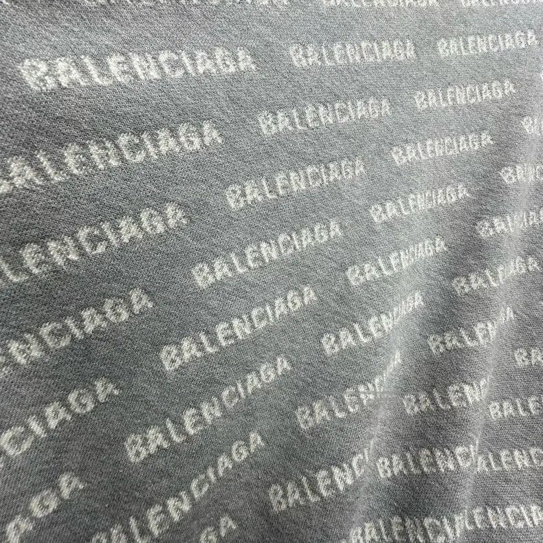 Balenciaga Balenciaga All-over print LOGO white and grey wool-knit sw Size US S / EU 44-46 / 1 - 4 Thumbnail