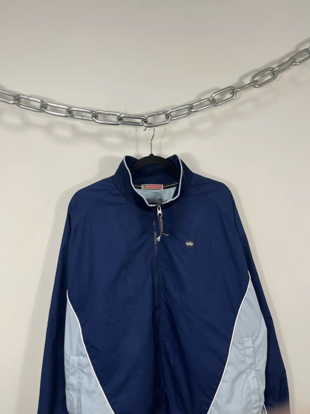 Nike × Vintage Vintage Nike Y2K Hype Logo Retro Full Zip Track Jacket Size US XL / EU 56 / 4 - 2 Thumbnail