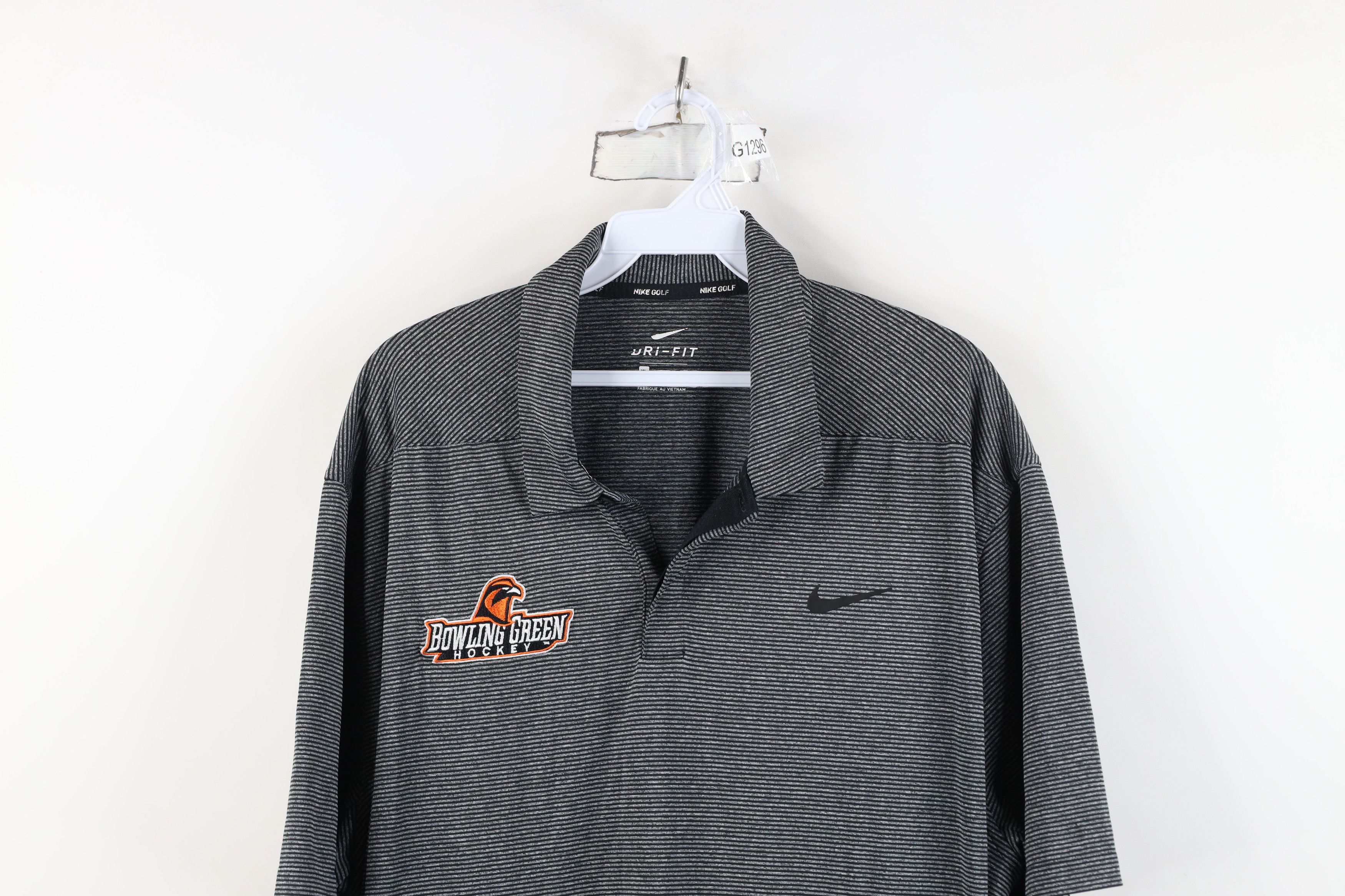 Nike Nike Bowling Green State University Hockey Polo Shirt Stripe Size US XL / EU 56 / 4 - 2 Thumbnail