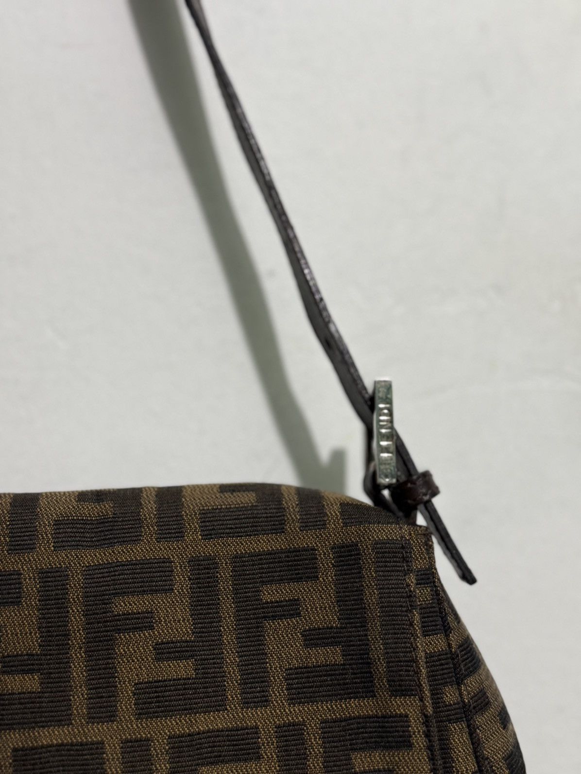 Fendi Fendi Mamma Baguette Bag Zucca Handbag Leather Canvas Brown Size ONE SIZE - 6 Thumbnail