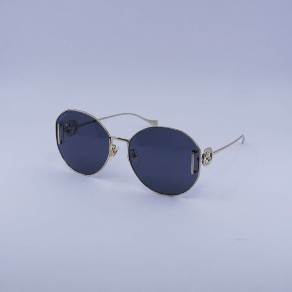 Gucci Gucci GG1206SA 002 Sunglasses Gold Round Frame, Grey Lenses Size ONE SIZE - 6 Thumbnail