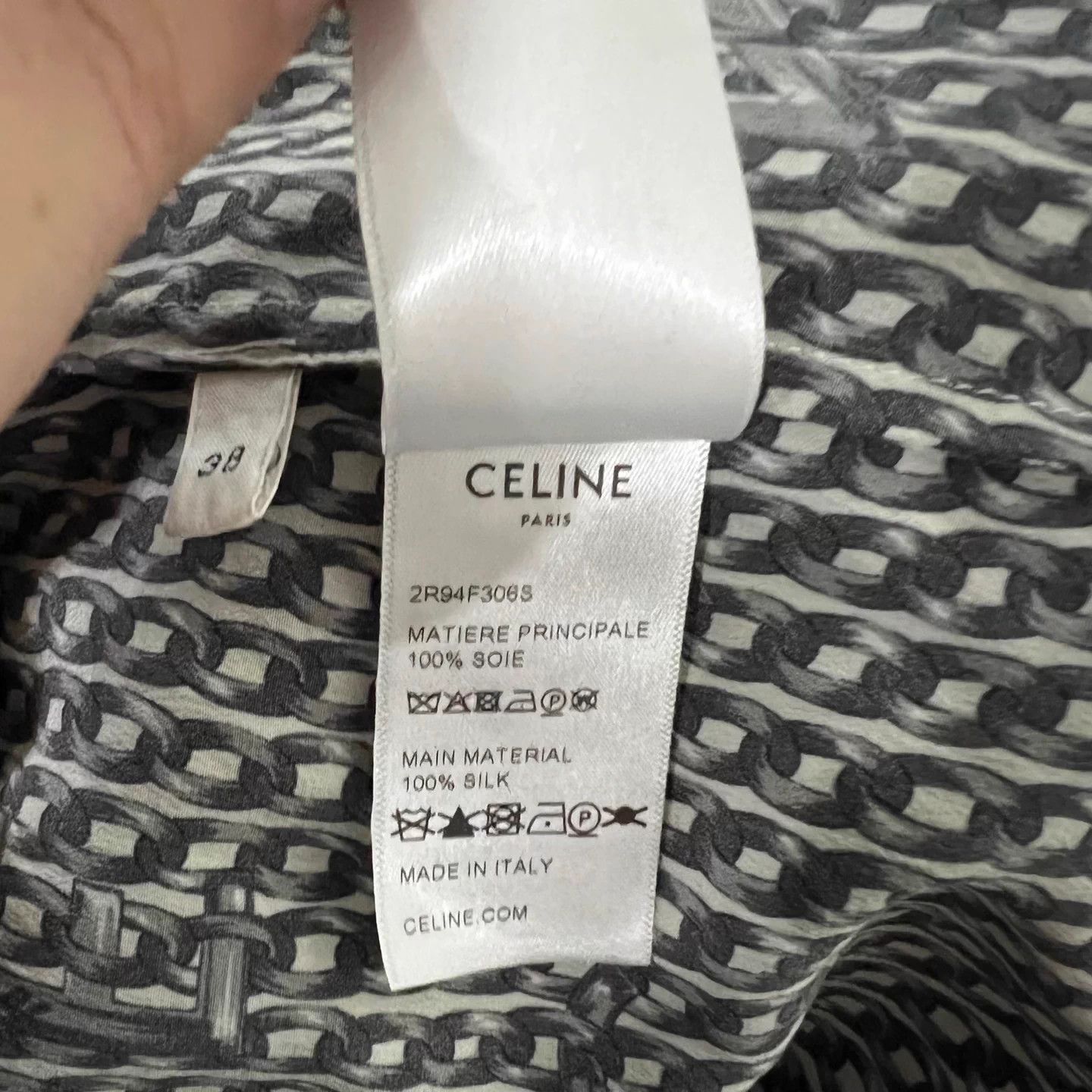 Celine Celine V-neck gold button silk slouchy dress FR38 mint Size S / US 4 / IT 40 - 8 Thumbnail