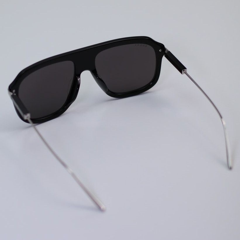 Gucci NEW Gucci Sunglasses GG1309S 005 Shiny Black Grey Shield Men Size ONE SIZE - 8 Thumbnail