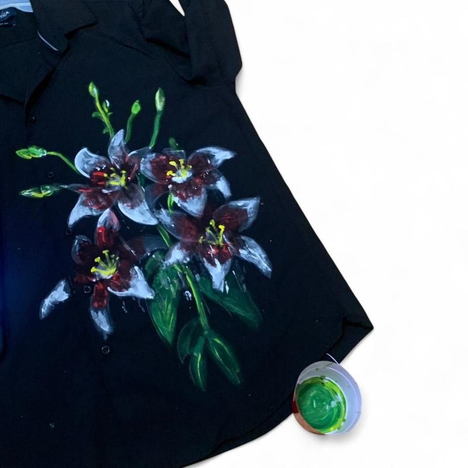 Nautica Nautica black floral button up shirt Size US M / EU 48-50 / 2 - 5 Thumbnail